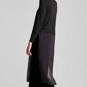 Eileen Fisher Ballet Neck Duster Black Dress
